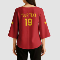 Custom World Football 2026 Spain Kimono Sleeve Blouse Road To Champions Dream - Wonder Print Shop