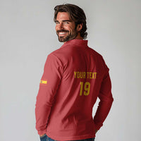 Custom World Football 2026 Spain Long Sleeve Polo Shirt Road To Champions Dream - Wonder Print Shop