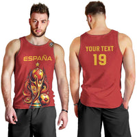Custom World Football 2026 Spain Men Tank Top Road To Champions Dream - Wonder Print Shop