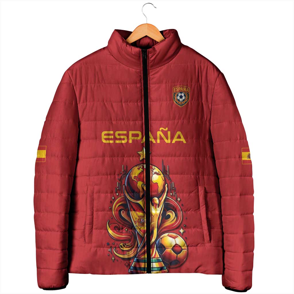 Custom World Football 2026 Spain Padded Jacket Road To Champions Dream - Wonder Print Shop