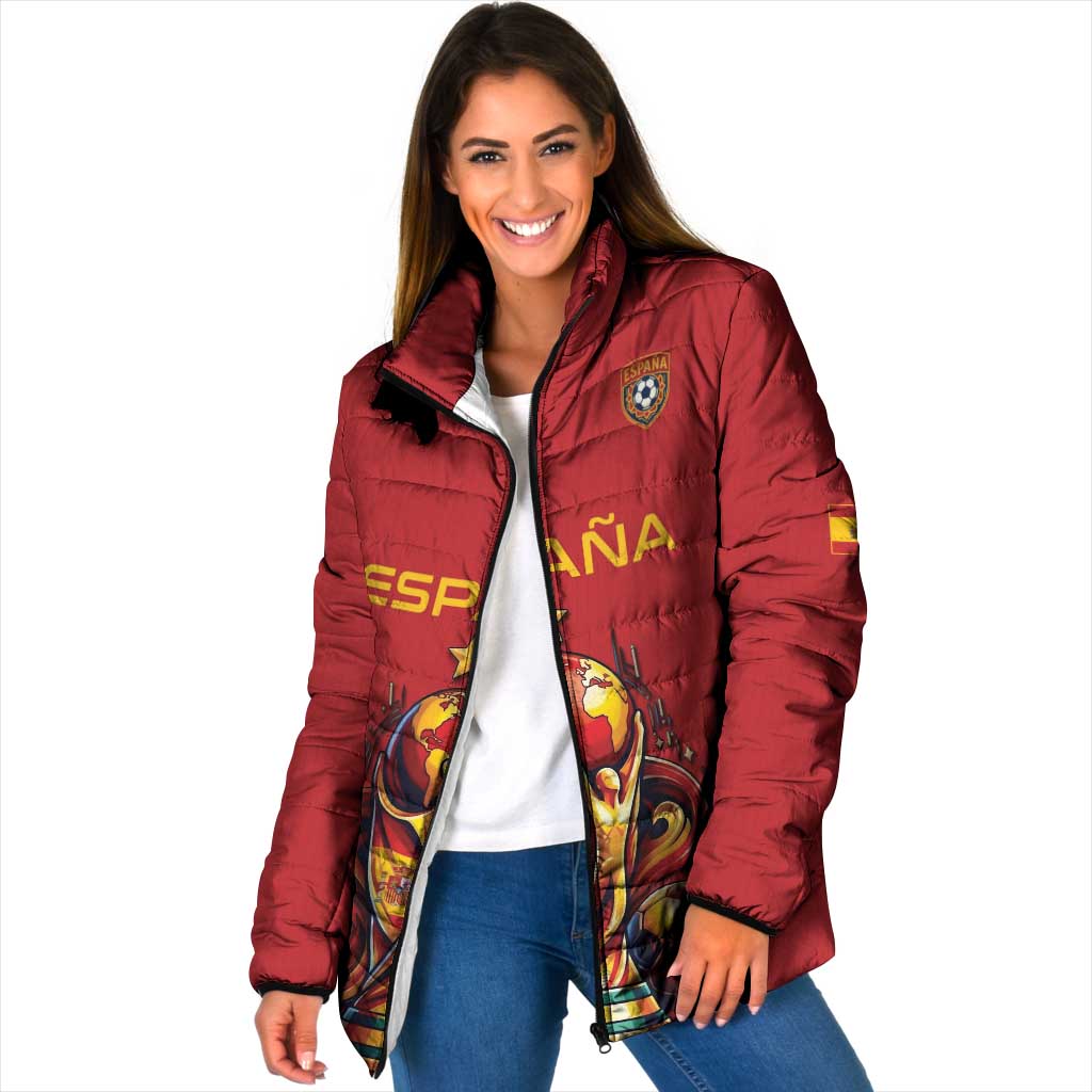 Custom World Football 2026 Spain Padded Jacket Road To Champions Dream - Wonder Print Shop