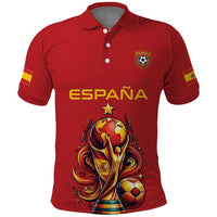 Custom World Football 2026 Spain Polo Shirt Road To Champions Dream - Wonder Print Shop