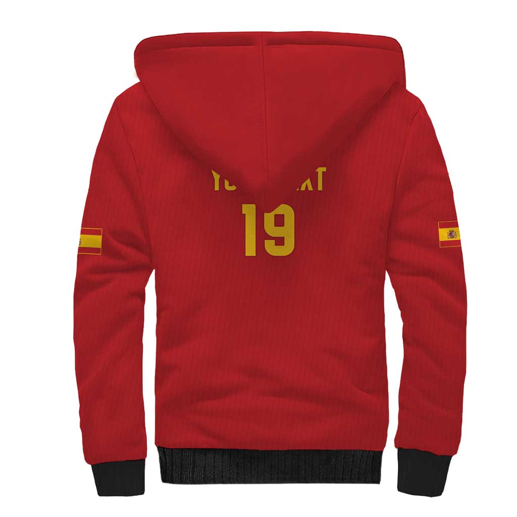 Custom World Football 2026 Spain Sherpa Hoodie Road To Champions Dream - Wonder Print Shop