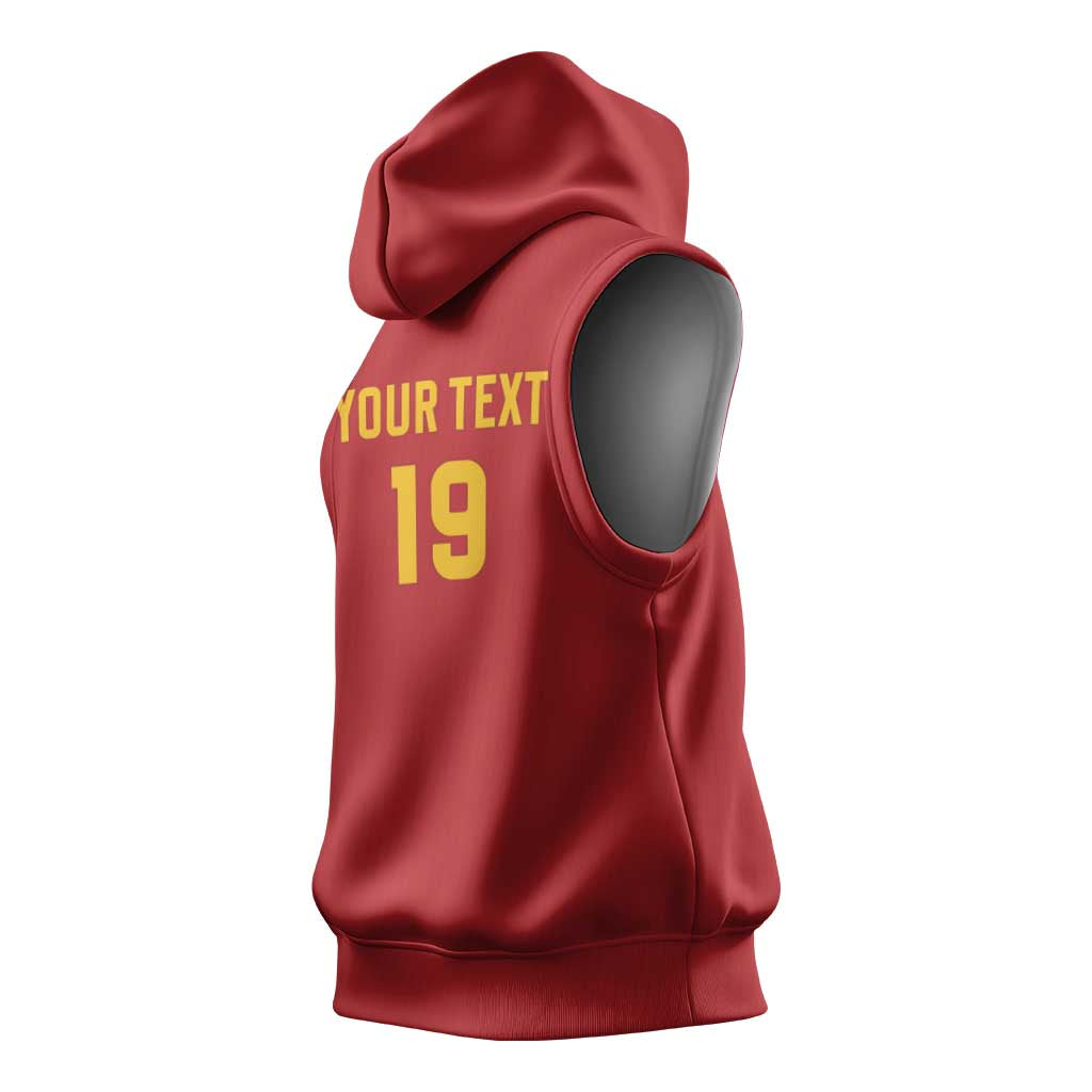 Custom World Football 2026 Spain Sleeveless Hoodie Road To Champions Dream - Wonder Print Shop