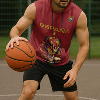 Custom World Football 2026 Spain Sleeveless Hoodie Road To Champions Dream - Wonder Print Shop