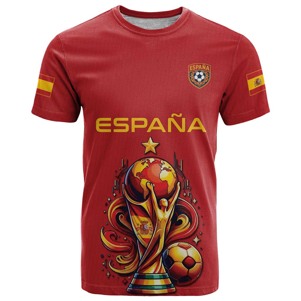Custom World Football 2026 Spain T Shirt Road To Champions Dream - Wonder Print Shop