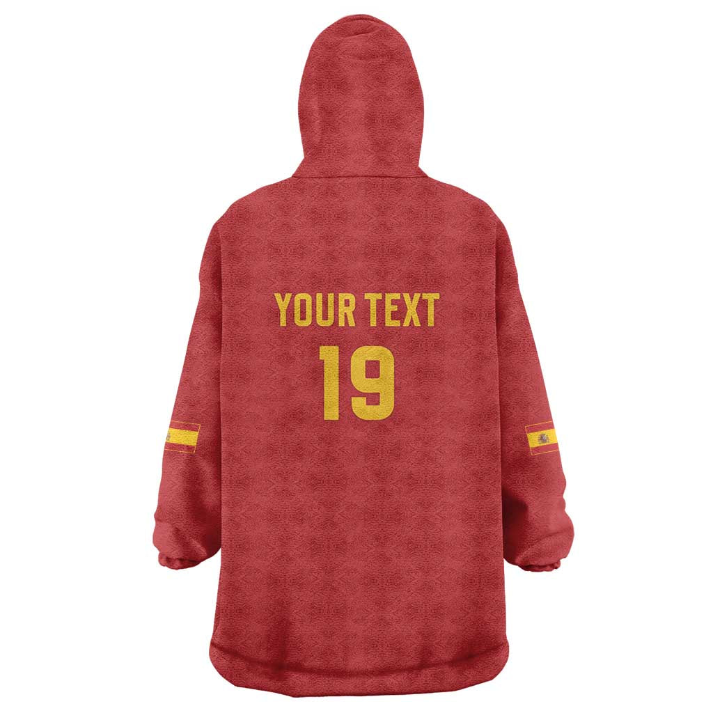 Custom World Football 2026 Spain Wearable Blanket Hoodie Road To Champions Dream - Wonder Print Shop