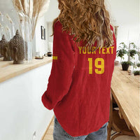 Custom World Football 2026 Spain Women Casual Shirt Road To Champions Dream - Wonder Print Shop