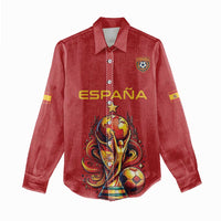 Custom World Football 2026 Spain Women Casual Shirt Road To Champions Dream - Wonder Print Shop