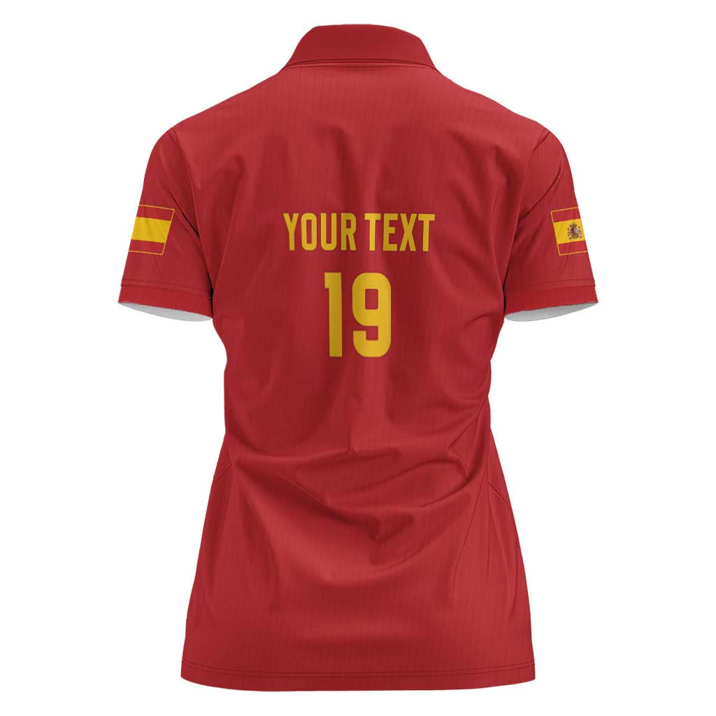 Custom World Football 2026 Spain Women Polo Shirt Road To Champions Dream - Wonder Print Shop
