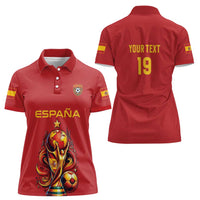 Custom World Football 2026 Spain Women Polo Shirt Road To Champions Dream - Wonder Print Shop