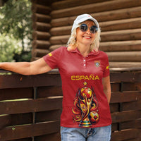 Custom World Football 2026 Spain Women Polo Shirt Road To Champions Dream - Wonder Print Shop