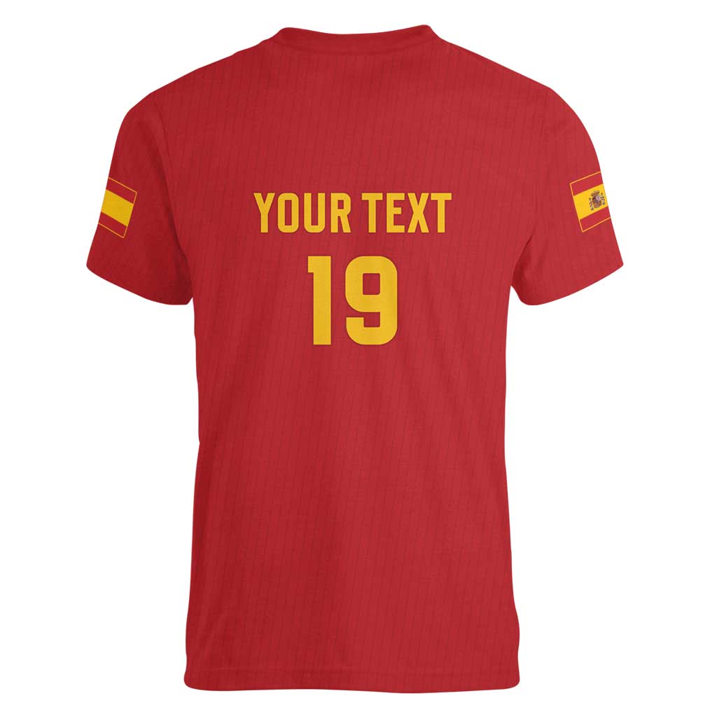 Custom World Football 2026 Spain Women V-Neck T-Shirt Road To Champions Dream - Wonder Print Shop