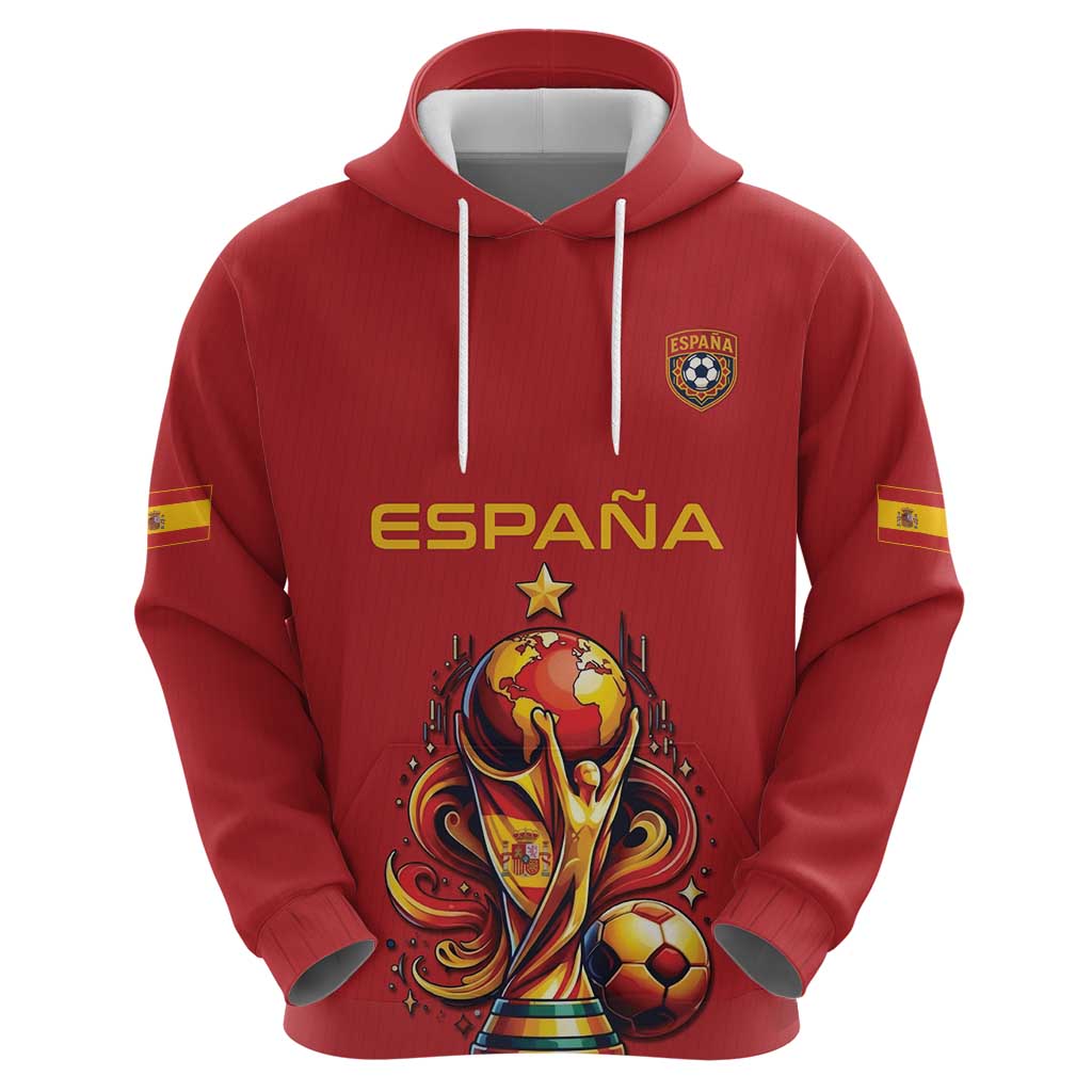 Custom World Football 2026 Spain Zip Hoodie Road To Champions Dream - Wonder Print Shop