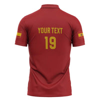 Custom World Football 2026 Spain Zipper Polo Shirt Road To Champions Dream - Wonder Print Shop