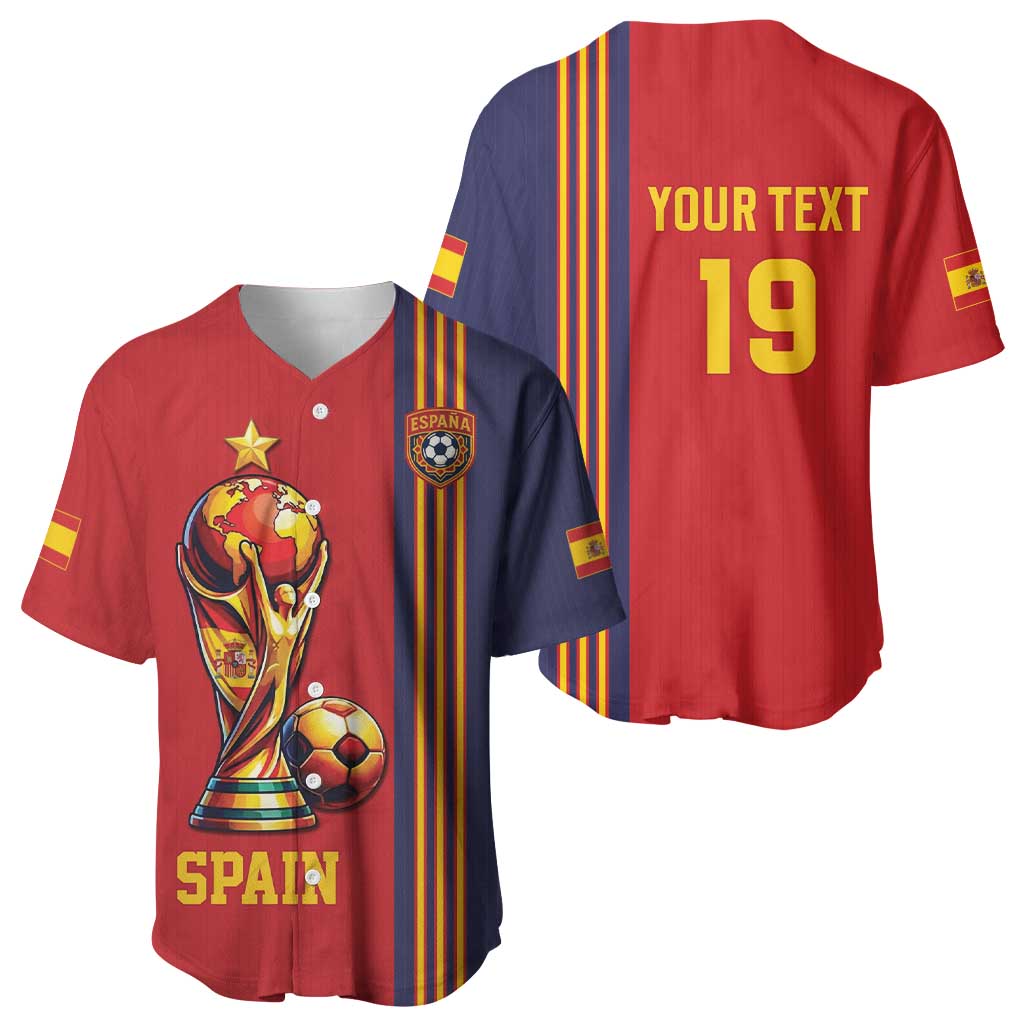 Custom World Football 2026 Spain Baseball Jersey Road To The Champions - Wonder Print Shop