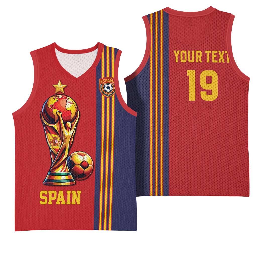 Custom World Football 2026 Spain Basketball Jersey Road To The Champions - Wonder Print Shop