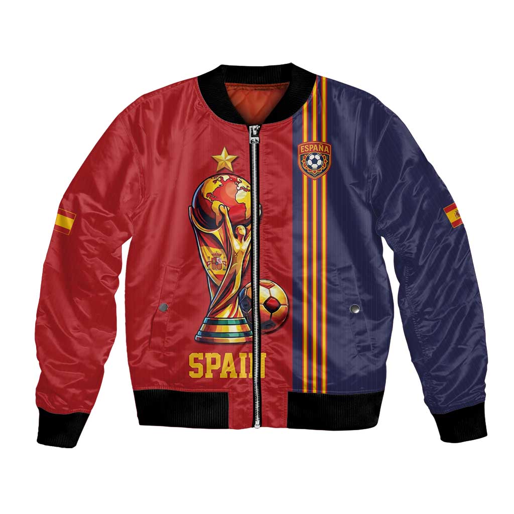 Custom World Football 2026 Spain Bomber Jacket Road To The Champions - Wonder Print Shop