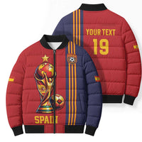 Custom World Football 2026 Spain Bomber Puffer Jacket Road To The Champions - Wonder Print Shop