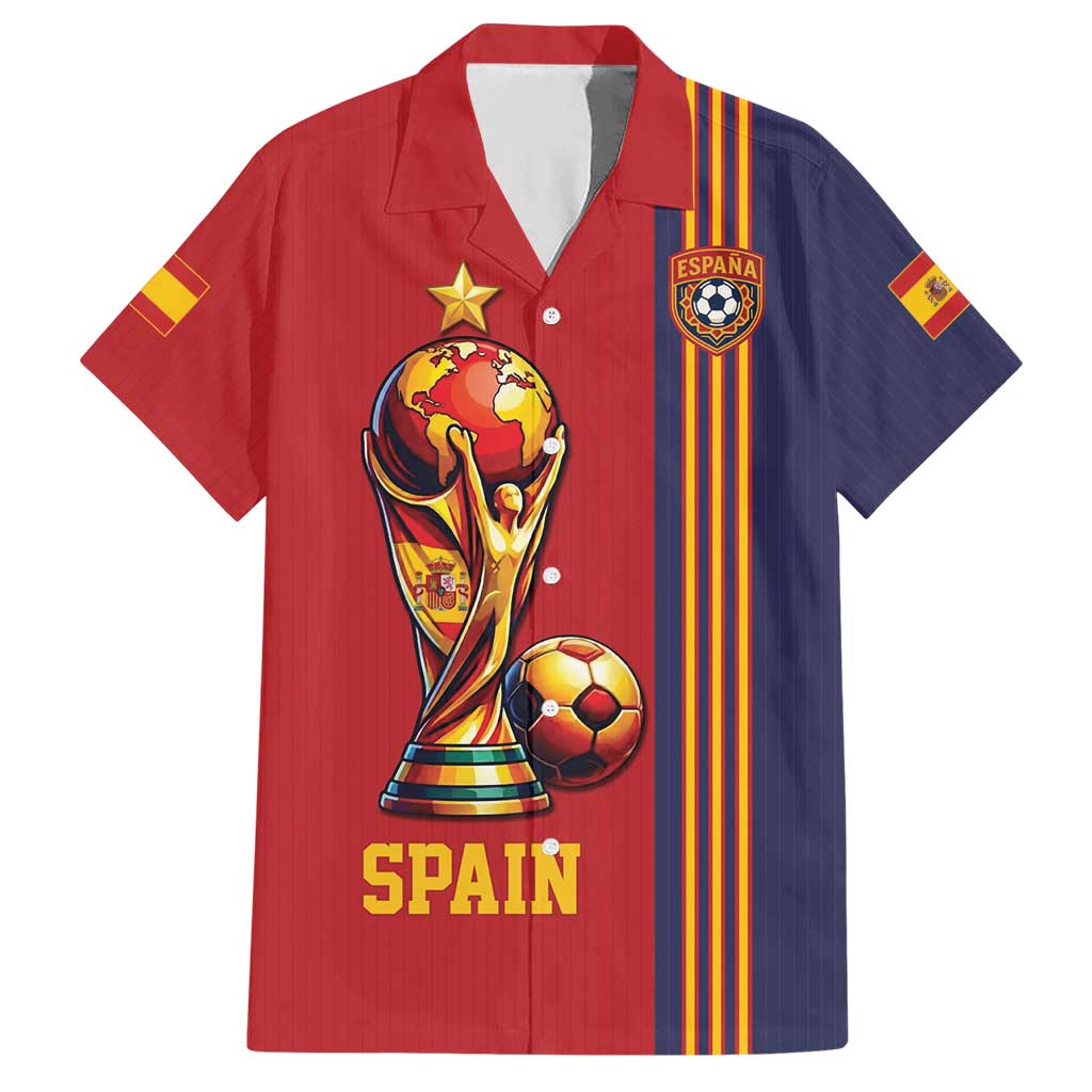 Custom World Football 2026 Spain Hawaiian Shirt Road To The Champions - Wonder Print Shop