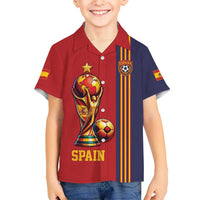 Custom World Football 2026 Spain Kid Hawaiian Shirt Road To The Champions - Wonder Print Shop