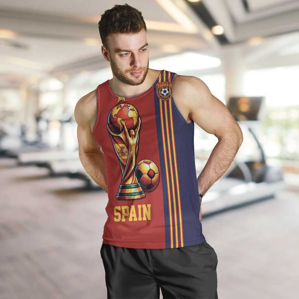 Custom World Football 2026 Spain Men Tank Top Road To The Champions - Wonder Print Shop