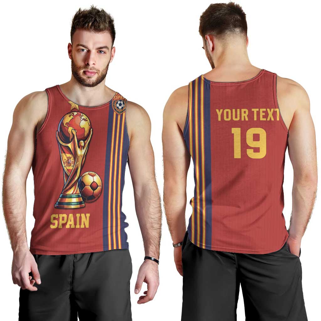 Custom World Football 2026 Spain Men Tank Top Road To The Champions - Wonder Print Shop