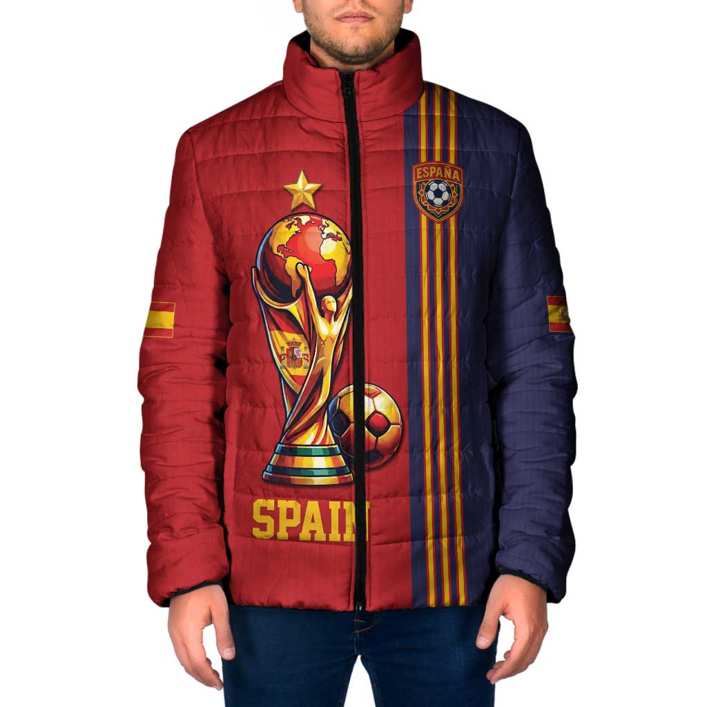 Custom World Football 2026 Spain Padded Jacket Road To The Champions - Wonder Print Shop