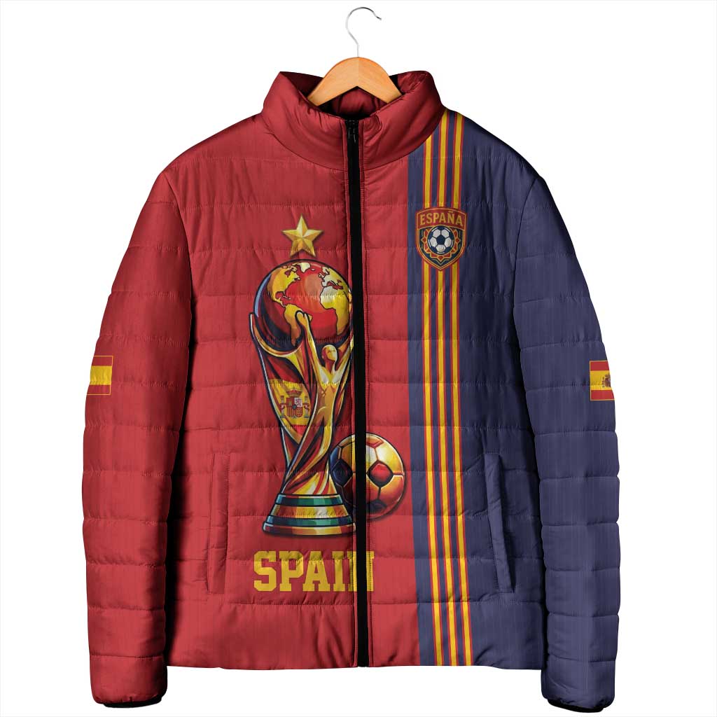 Custom World Football 2026 Spain Padded Jacket Road To The Champions - Wonder Print Shop