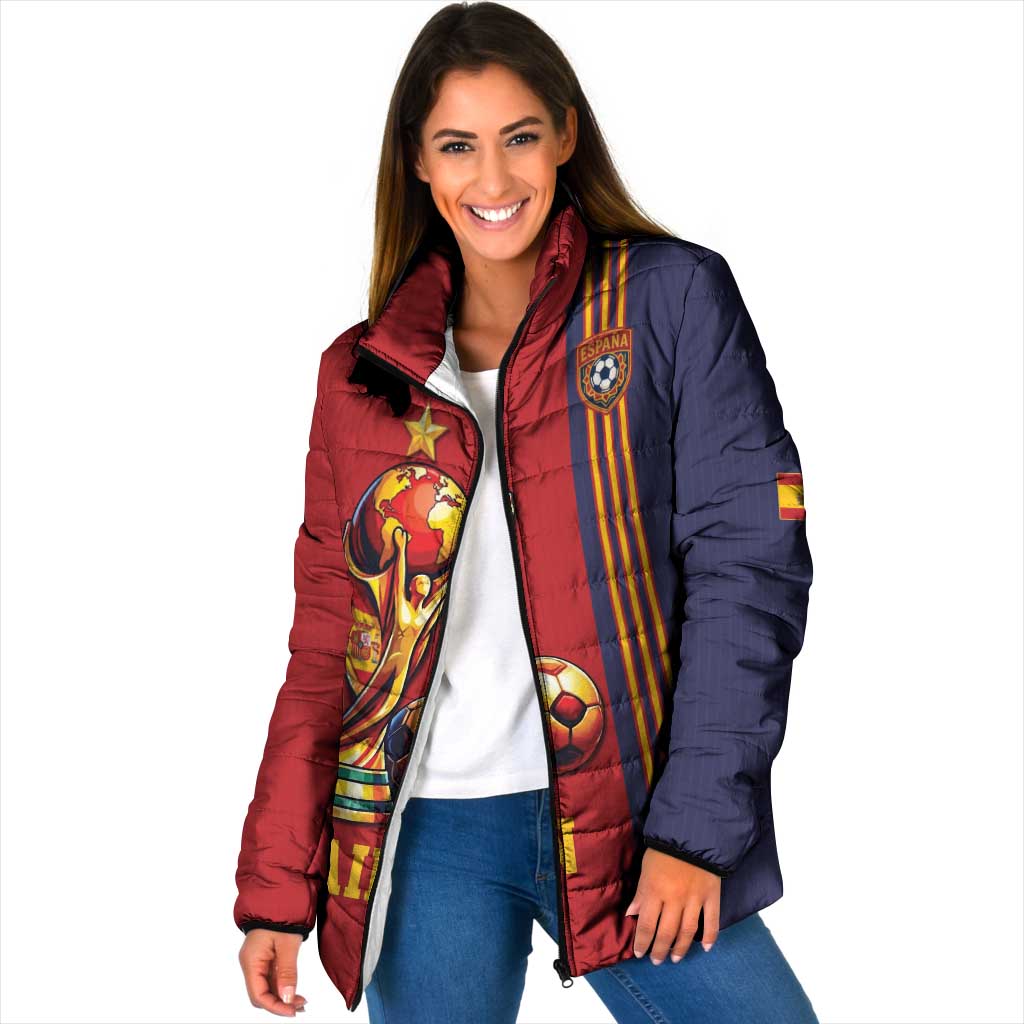 Custom World Football 2026 Spain Padded Jacket Road To The Champions - Wonder Print Shop