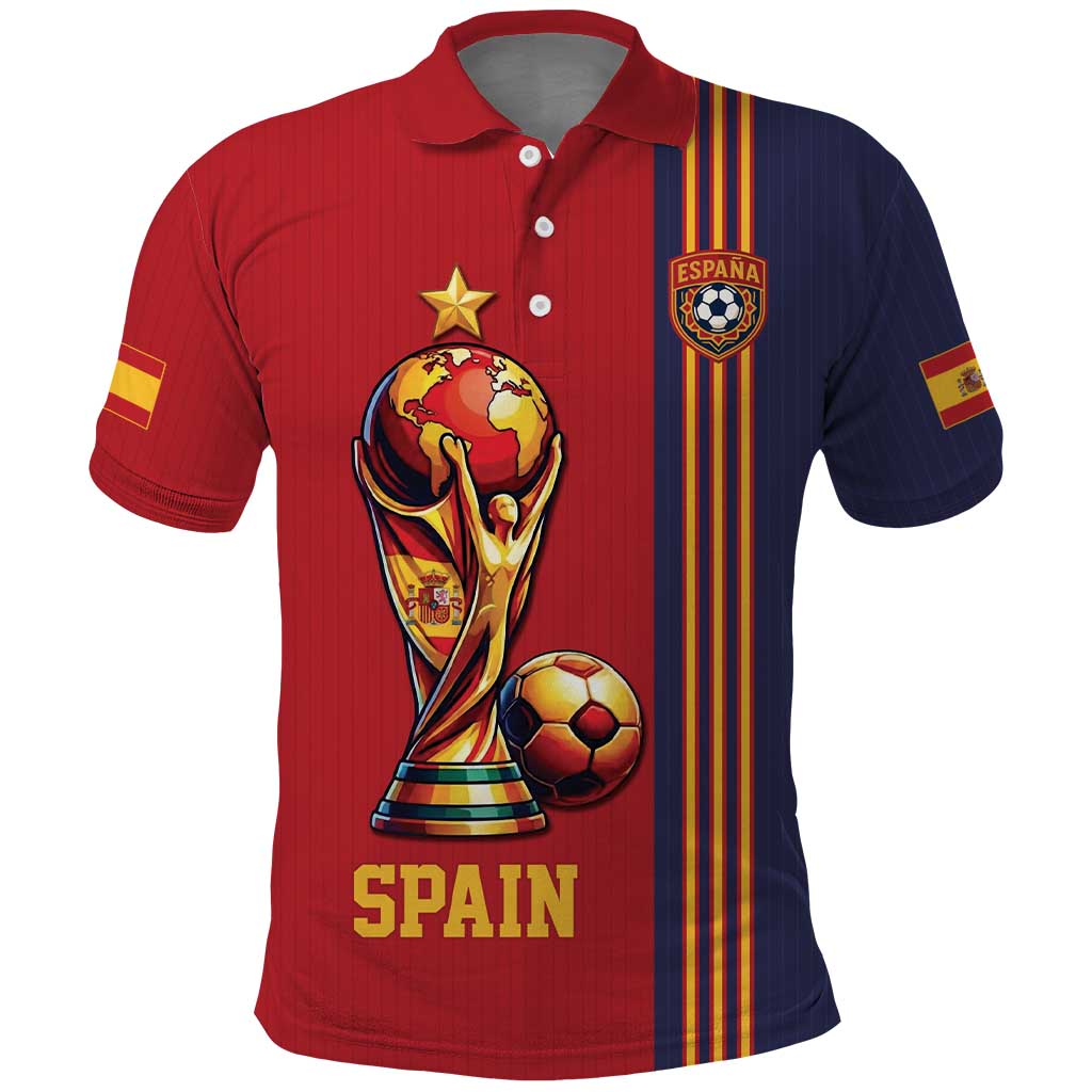 Custom World Football 2026 Spain Polo Shirt Road To The Champions - Wonder Print Shop