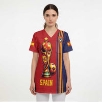 Custom World Football 2026 Spain Scrub Top Road To The Champions - Wonder Print Shop