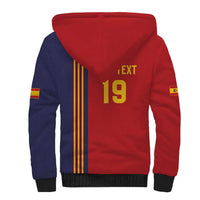 Custom World Football 2026 Spain Sherpa Hoodie Road To The Champions - Wonder Print Shop
