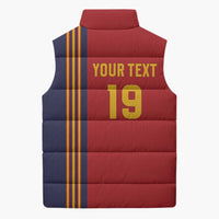 Custom World Football 2026 Spain Sleeveless Puffer Jacket Road To The Champions - Wonder Print Shop