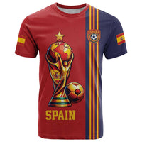 Custom World Football 2026 Spain T Shirt Road To The Champions - Wonder Print Shop