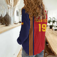 Custom World Football 2026 Spain Women Casual Shirt Road To The Champions - Wonder Print Shop