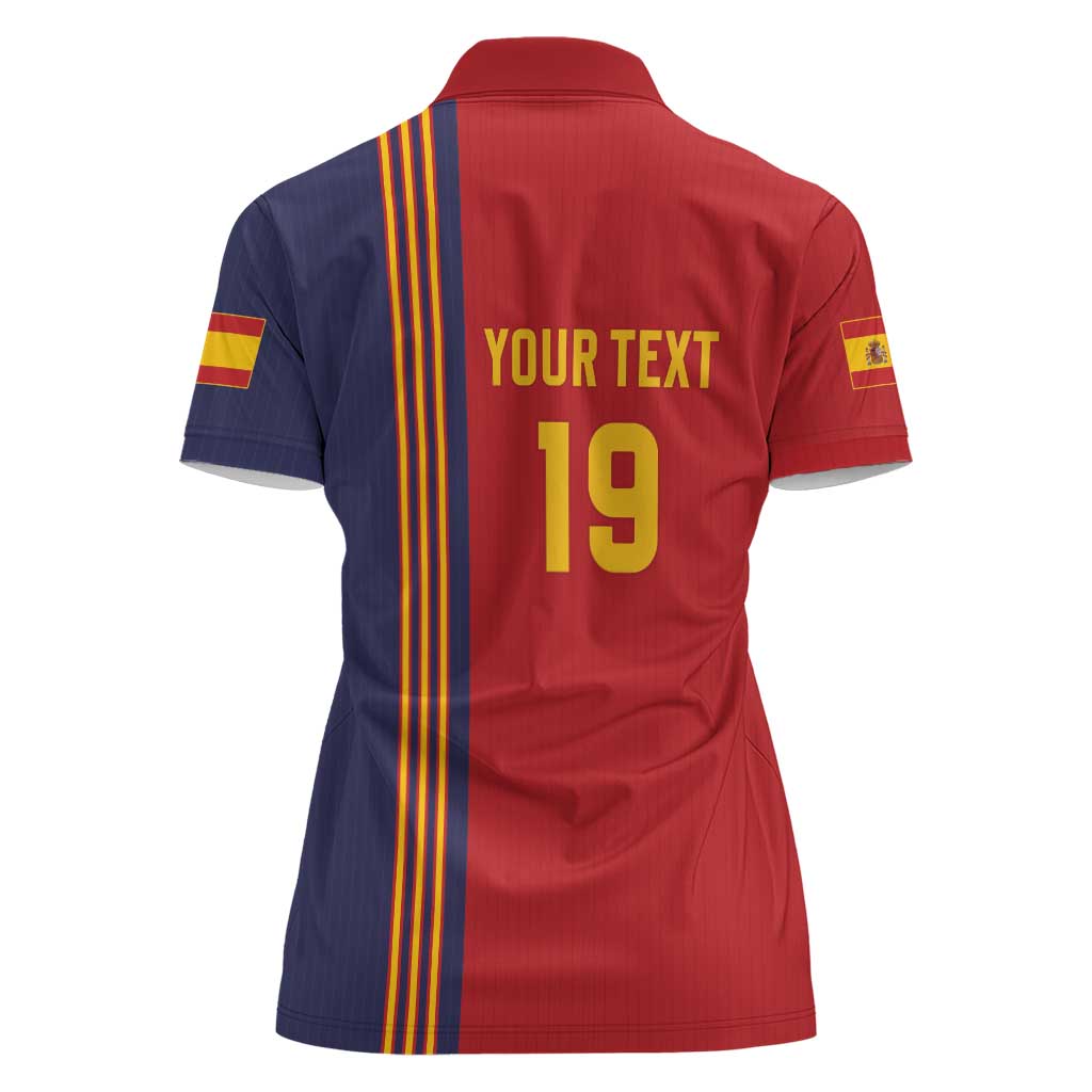 Custom World Football 2026 Spain Women Polo Shirt Road To The Champions - Wonder Print Shop