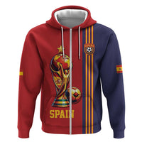 Custom World Football 2026 Spain Zip Hoodie Road To The Champions - Wonder Print Shop