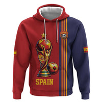 Custom World Football 2026 Spain Zip Hoodie Road To The Champions - Wonder Print Shop
