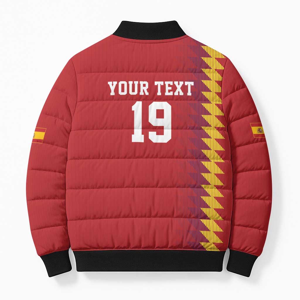 Custom World Football 2026 Spain Bomber Puffer Jacket Spanish Bull Rising Champions - Wonder Print Shop