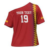Custom World Football 2026 Spain Cross Shoulder Shirt Spanish Bull Rising Champions - Wonder Print Shop