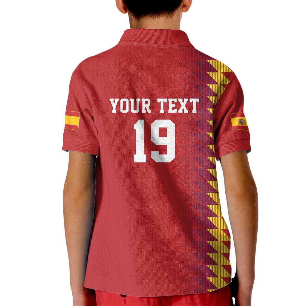Custom World Football 2026 Spain Kid Polo Shirt Spanish Bull Rising Champions - Wonder Print Shop
