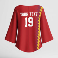 Custom World Football 2026 Spain Kimono Sleeve Blouse Spanish Bull Rising Champions - Wonder Print Shop