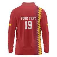 Custom World Football 2026 Spain Long Sleeve Polo Shirt Spanish Bull Rising Champions - Wonder Print Shop