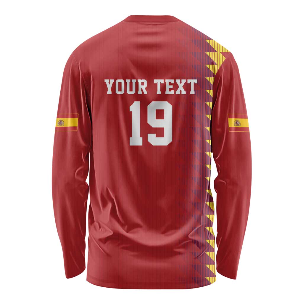 Custom World Football 2026 Spain Long Sleeve Shirt Spanish Bull Rising Champions - Wonder Print Shop