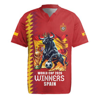 Custom World Football 2026 Spain Rugby Jersey Spanish Bull Rising Champions - Wonder Print Shop