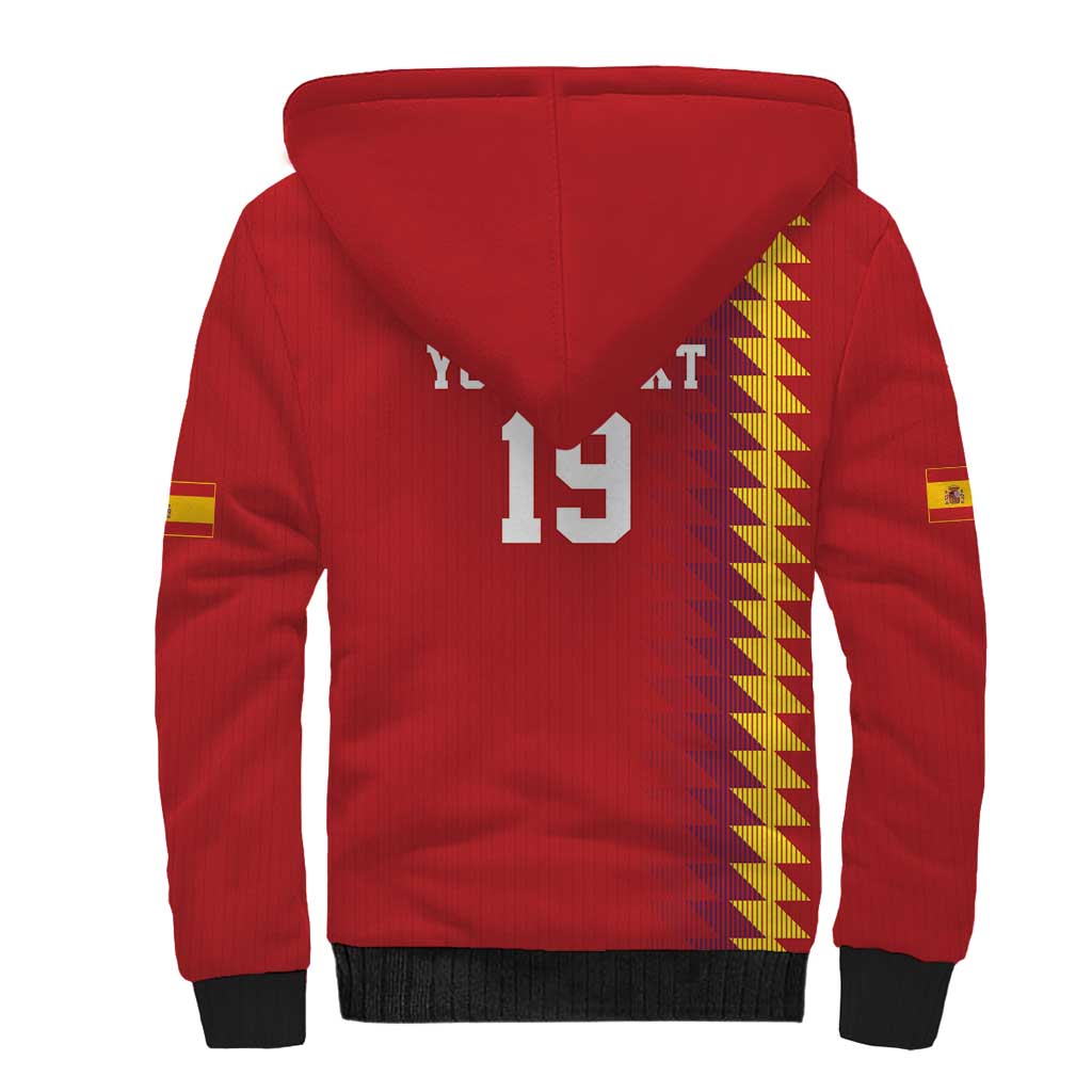 Custom World Football 2026 Spain Sherpa Hoodie Spanish Bull Rising Champions - Wonder Print Shop