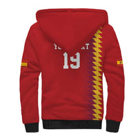 Custom World Football 2026 Spain Sherpa Hoodie Spanish Bull Rising Champions - Wonder Print Shop