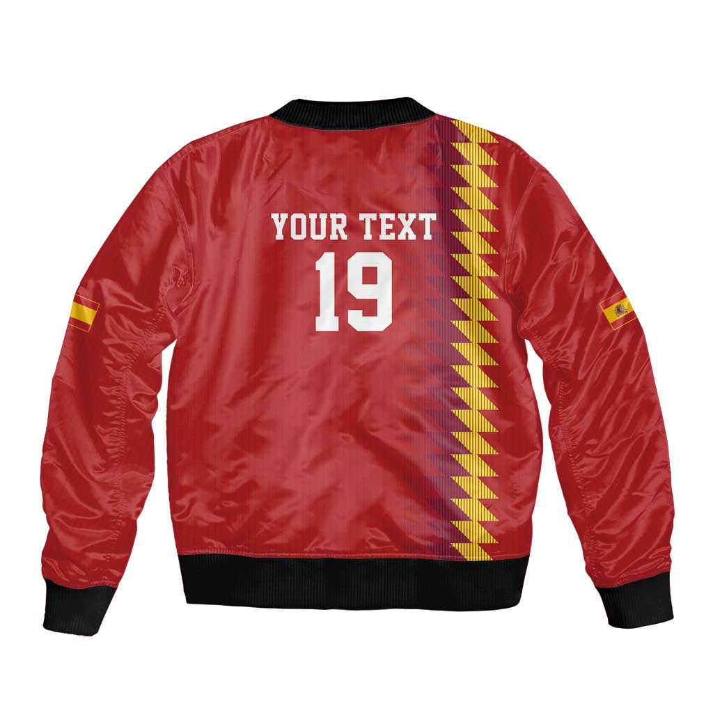 Custom World Football 2026 Spain Sleeve Zip Bomber Jacket Spanish Bull Rising Champions - Wonder Print Shop