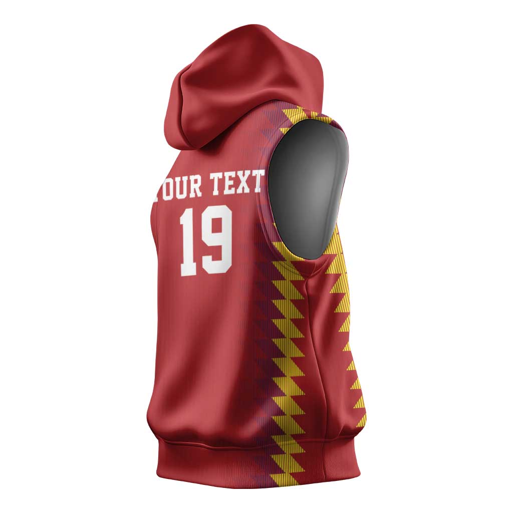 Custom World Football 2026 Spain Sleeveless Hoodie Spanish Bull Rising Champions - Wonder Print Shop